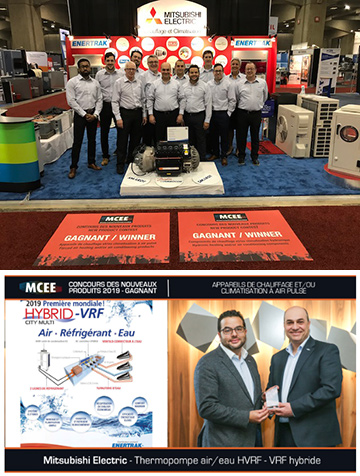 PREMIER PRIX AU SALON MCEE – UNITÉS MITSUBISHI ELECTRIC VRF HYBRIDES